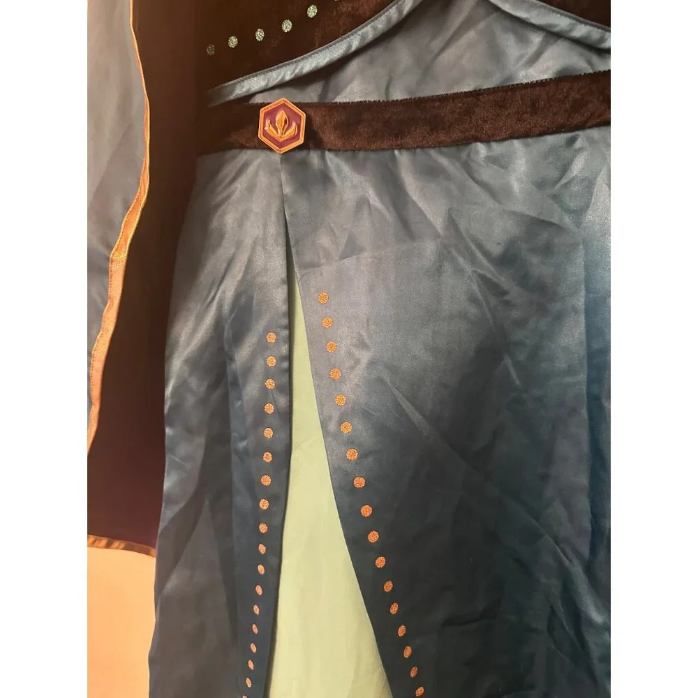 Disney Frozen-Inspired Girls Costume Dress W/ Cape Size 7/8 Velvet & Satin Blend